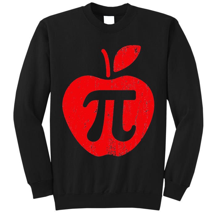 Apple Pi Day Funny Math Nerd Pie Teacher 3.14 Tall Sweatshirt