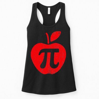 Apple Pi Day Funny Math Nerd Pie Teacher 3.14 Womens Tank Top