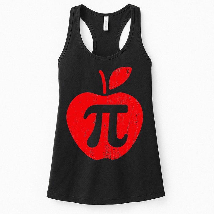 Apple Pi Day Funny Math Nerd Pie Teacher 3.14 Womens Tank Top