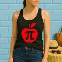 Apple Pi Day Funny Math Nerd Pie Teacher 3.14 Womens Tank Top