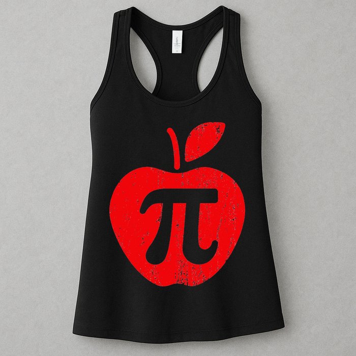 Apple Pi Day Funny Math Nerd Pie Teacher 3.14 Womens Tank Top