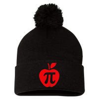 Apple Pi Day Funny Math Nerd Pie Teacher 3.14 Pom Pom 12in Knit Beanie