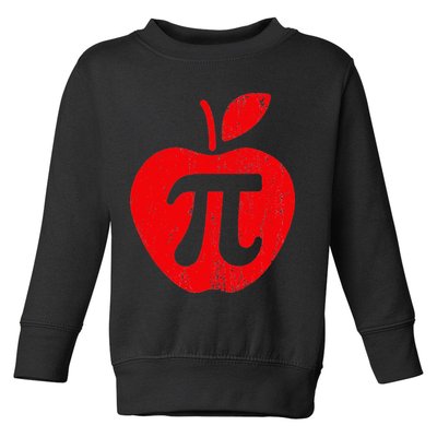 Apple Pi Day Funny Math Nerd Pie Teacher 3.14 Toddler Sweatshirt