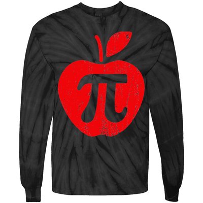 Apple Pi Day Funny Math Nerd Pie Teacher 3.14 Tie-Dye Long Sleeve Shirt