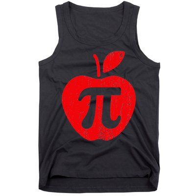 Apple Pi Day Funny Math Nerd Pie Teacher 3.14 Tank Top
