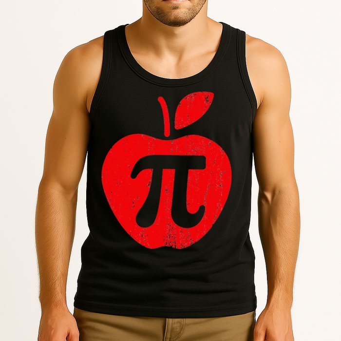 Apple Pi Day Funny Math Nerd Pie Teacher 3.14 Tank Top