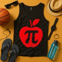 Apple Pi Day Funny Math Nerd Pie Teacher 3.14 Tank Top