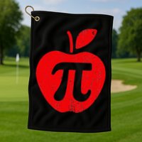 Apple Pi Day Funny Math Nerd Pie Teacher 3.14 Golf Towel