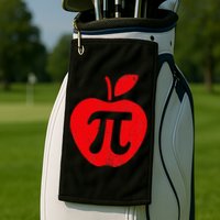 Apple Pi Day Funny Math Nerd Pie Teacher 3.14 Golf Towel