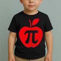 Apple Pi Day Funny Math Nerd Pie Teacher 3.14 Toddler T-Shirt