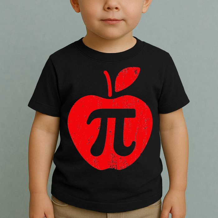 Apple Pi Day Funny Math Nerd Pie Teacher 3.14 Toddler T-Shirt