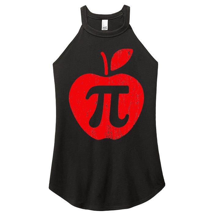 Apple Pi Day Funny Math Nerd Pie Teacher 3.14 Women's Perfect Tri Rocker Tank
