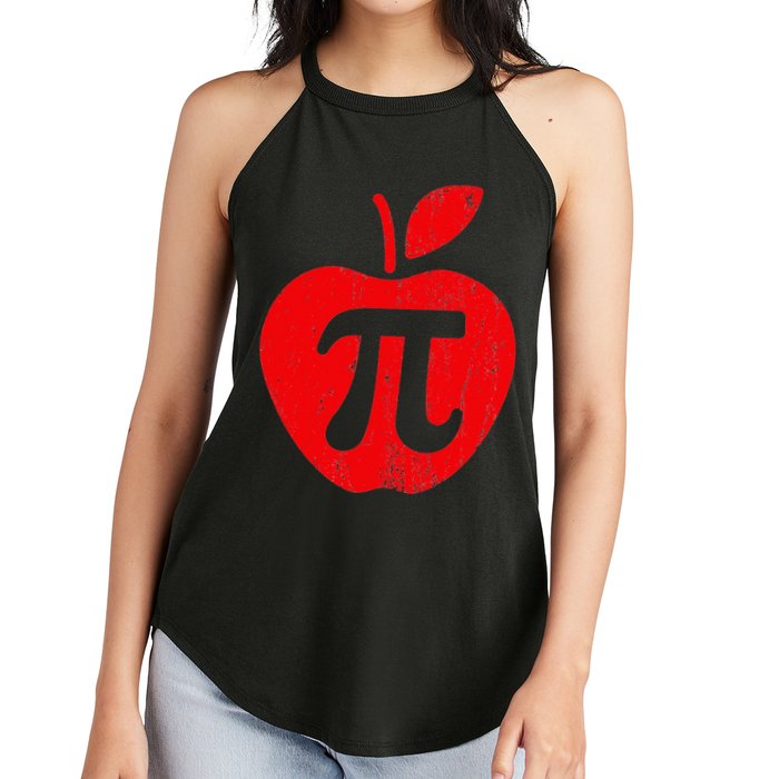Apple Pi Day Funny Math Nerd Pie Teacher 3.14 Women's Perfect Tri Rocker Tank