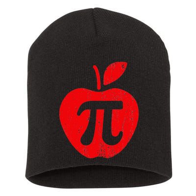 Apple Pi Day Funny Math Nerd Pie Teacher 3.14 Short Acrylic Beanie