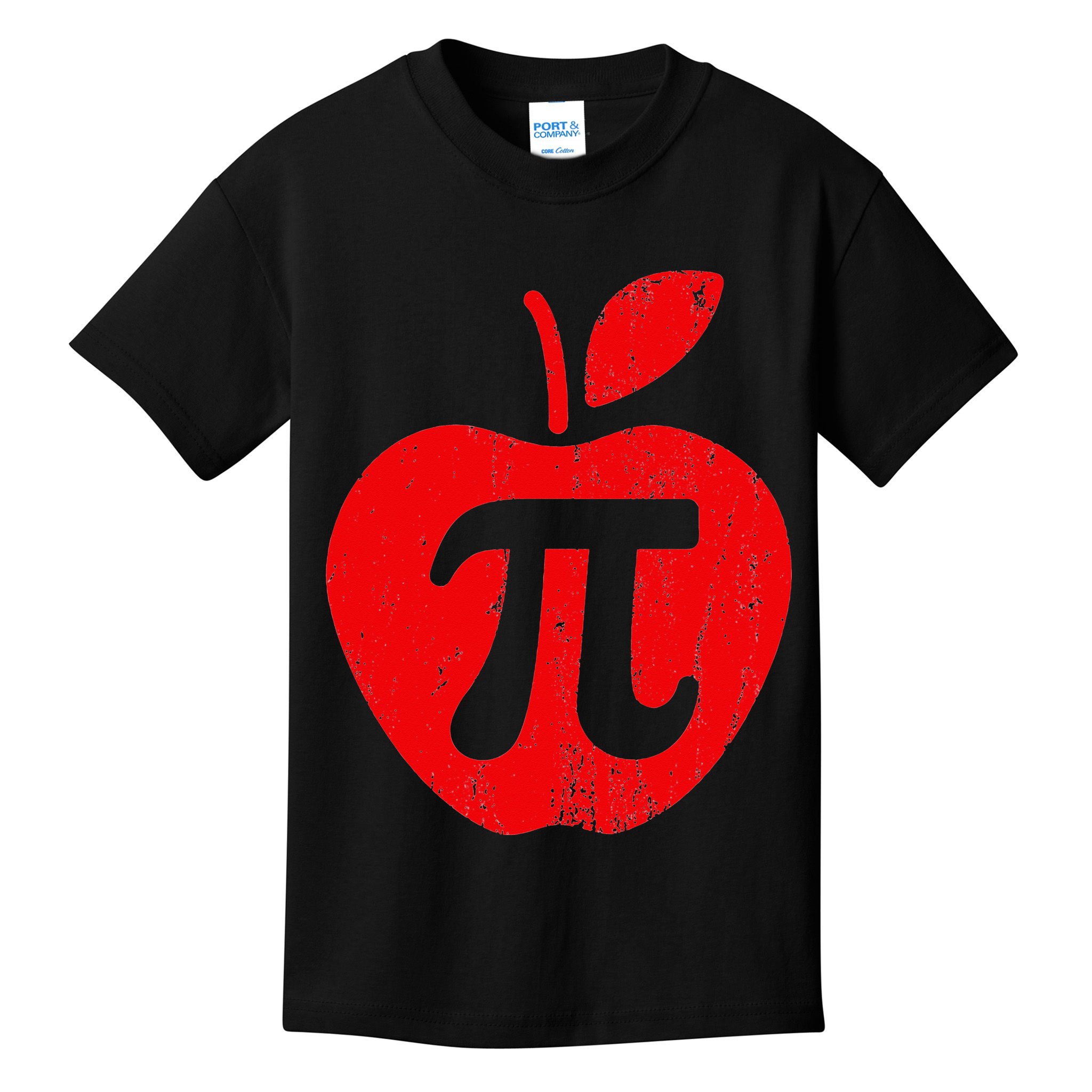 Apple Pi Day Funny Math Nerd Pie Teacher 3.14 Kids T-Shirt
