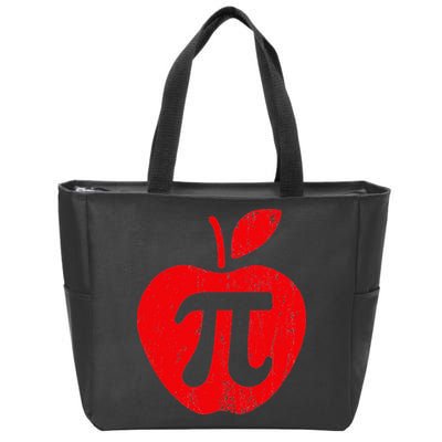 Apple Pi Day Funny Math Nerd Pie Teacher 3.14 Zip Tote Bag