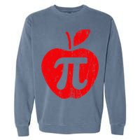 Apple Pi Day Funny Math Nerd Pie Teacher 3.14 Garment-Dyed Sweatshirt