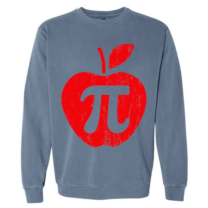 Apple Pi Day Funny Math Nerd Pie Teacher 3.14 Garment-Dyed Sweatshirt