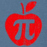Apple Pi Day Funny Math Nerd Pie Teacher 3.14 Garment-Dyed Sweatshirt