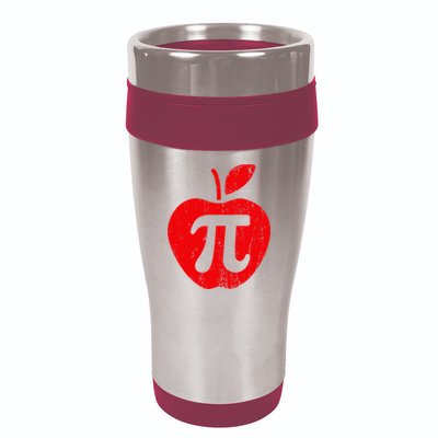 Apple Pi Day Funny Math Nerd Pie Teacher 3.14 16oz Travel Tumbler