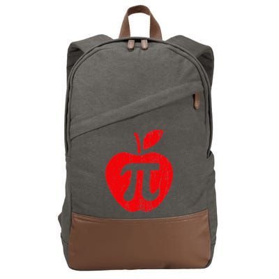 Apple Pi Day Funny Math Nerd Pie Teacher 3.14 Cotton Canvas Backpack