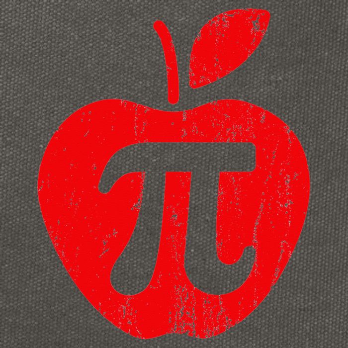 Apple Pi Day Funny Math Nerd Pie Teacher 3.14 Cotton Canvas Backpack