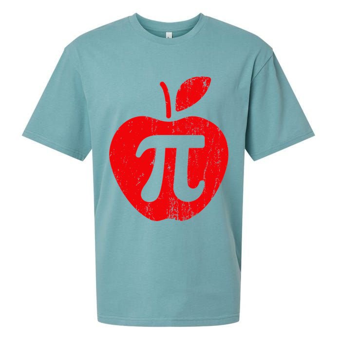 Apple Pi Day Funny Math Nerd Pie Teacher 3.14 Sueded Cloud Jersey T-Shirt