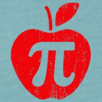 Apple Pi Day Funny Math Nerd Pie Teacher 3.14 Sueded Cloud Jersey T-Shirt