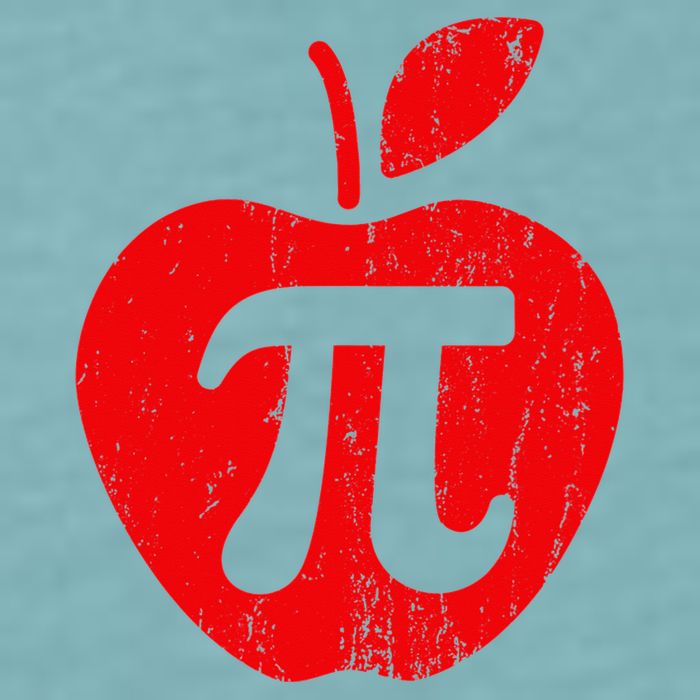 Apple Pi Day Funny Math Nerd Pie Teacher 3.14 Sueded Cloud Jersey T-Shirt