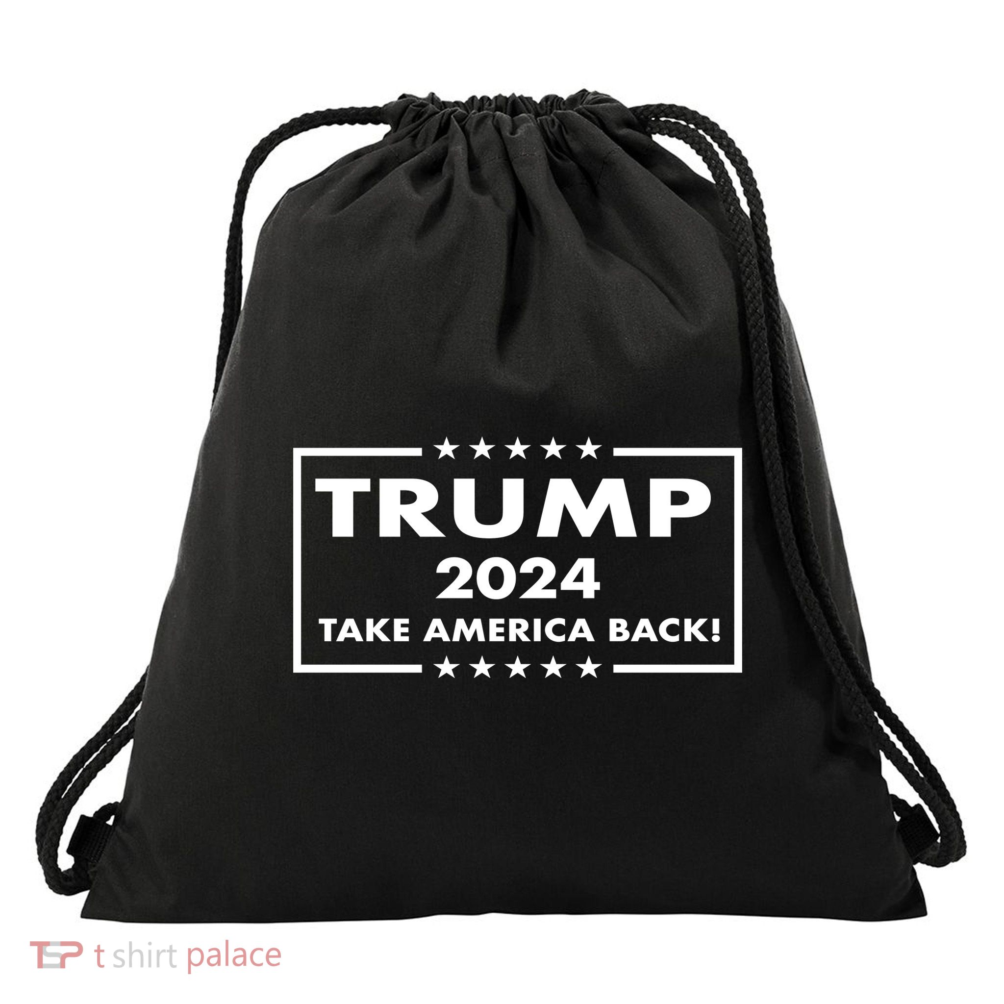American President Donald Trump 2024 Take America Back US Election Drawstring Bag