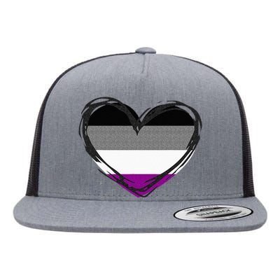 Asexual Pride Design Asexual Flat Bill Trucker Hat