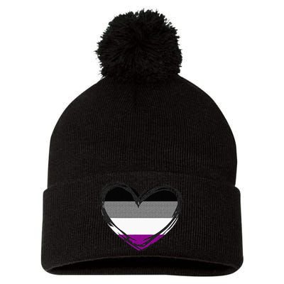 Asexual Pride Design Asexual Pom Pom 12in Knit Beanie