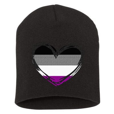 Asexual Pride Design Asexual Short Acrylic Beanie