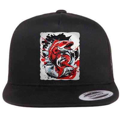 Angler - Power Dynamics Of Nature Jumping Salmon Flat Bill Trucker Hat