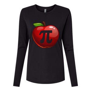 Apple Pi Day Great Gift Funny Math Nerd Pie Teacher 3 14 Gift Womens Cotton Relaxed Long Sleeve T-Shirt