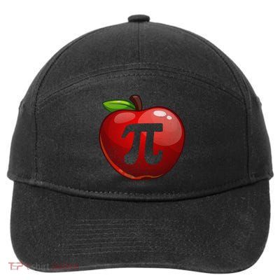 Apple Pi Day Great Gift Funny Math Nerd Pie Teacher 3 14 Gift 7-Panel Snapback Hat