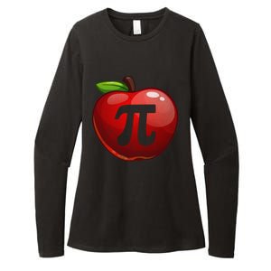 Apple Pi Day Great Gift Funny Math Nerd Pie Teacher 3 14 Gift Womens CVC Long Sleeve Shirt