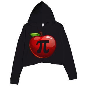 Apple Pi Day Great Gift Funny Math Nerd Pie Teacher 3 14 Gift Crop Fleece Hoodie