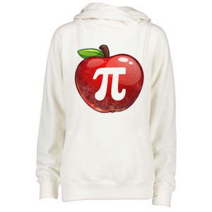 Apple Pi Day Great Gift Funny Math Nerd Pie Teacher 3 14 Gift Womens Funnel Neck Pullover Hood