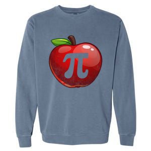 Apple Pi Day Great Gift Funny Math Nerd Pie Teacher 3 14 Gift Garment-Dyed Sweatshirt