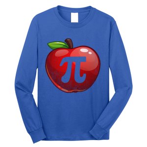 Apple Pi Day Great Gift Funny Math Nerd Pie Teacher 3 14 Gift Long Sleeve Shirt