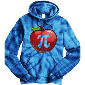 Apple Pi Day Great Gift Funny Math Nerd Pie Teacher 3 14 Gift Tie Dye Hoodie