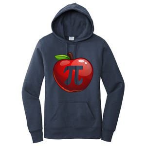 Apple Pi Day Great Gift Funny Math Nerd Pie Teacher 3 14 Gift Women's Pullover Hoodie