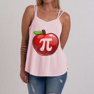 Apple Pi Day Great Gift Funny Math Nerd Pie Teacher 3 14 Gift Women's Strappy Tank