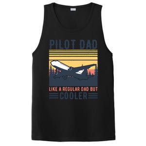 Aviation Pilot Dad Like A Normal Dad But Cooler Funny Pilot PosiCharge Competitor Tank