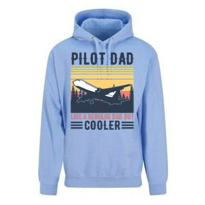 Aviation Pilot Dad Like A Normal Dad But Cooler Funny Pilot Unisex Surf Hoodie