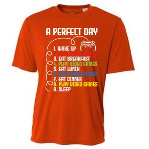 A Perfect Day Funny Gaming Gamer Video Game Meaningful Gift Cooling Performance Crew T-Shirt