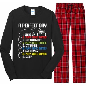 A Perfect Day Funny Gaming Gamer Video Game Meaningful Gift Long Sleeve Pajama Set