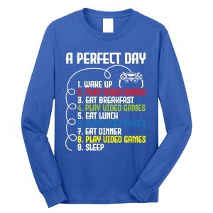 A Perfect Day Funny Gaming Gamer Video Game Meaningful Gift Long Sleeve Shirt