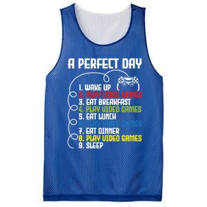 A Perfect Day Funny Gaming Gamer Video Game Meaningful Gift Mesh Reversible Basketball Jersey Tank